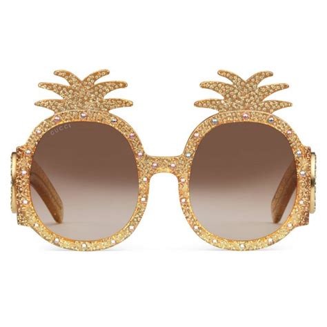 occhiali da sole gucci ananas|Occhiali da sole da donna Gucci .